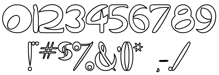 Qurve Hollow Font OTHER CHARS