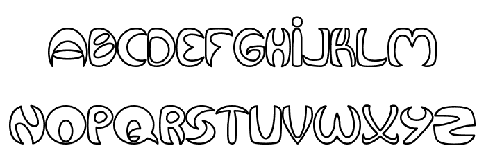 Qurve Hollow Font LOWERCASE