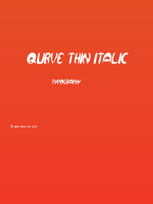 Qurve Thin Italic Poster
