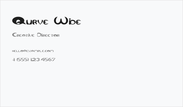 Qurve Wide Business Card