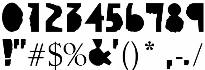 Qut'n'torn Font OTHER CHARS