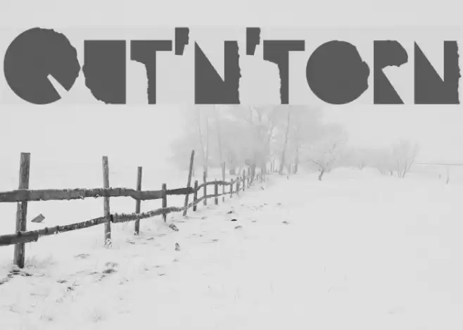 Qut'n'torn Font examples