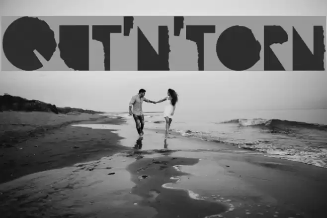 Qut'n'torn Font examples