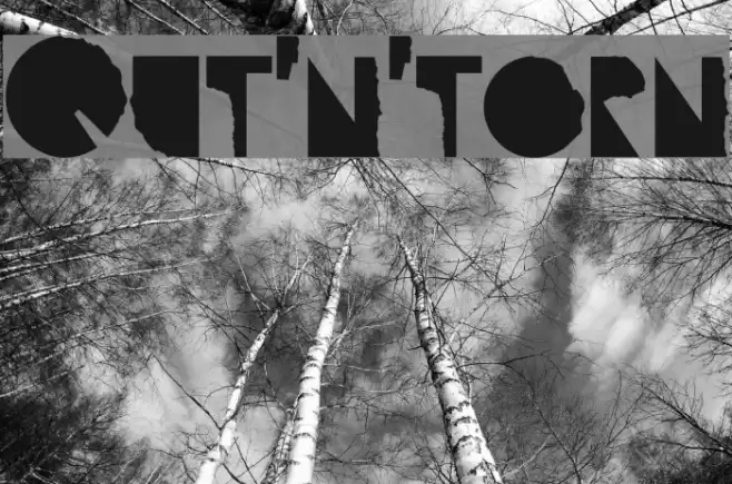 Qut'n'torn Font examples