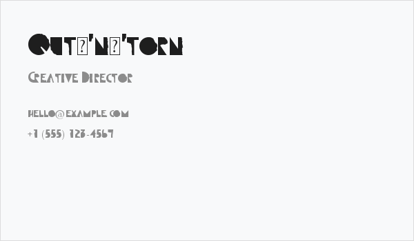 Qut'n'torn Business Card
