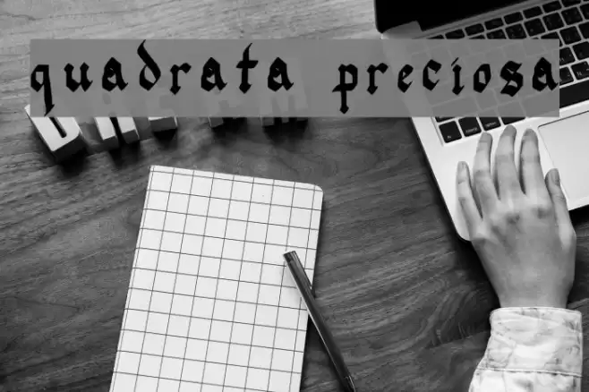 quadrata preciosa Font examples