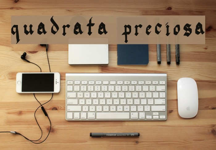 quadrata preciosa Font examples