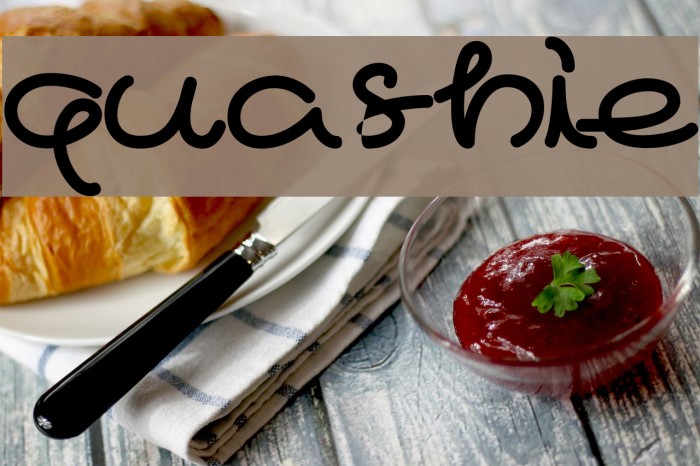 quashie Font examples