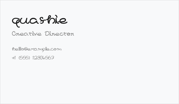 quashie Business Card