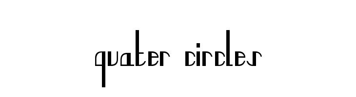 quater circles  免费字体下载