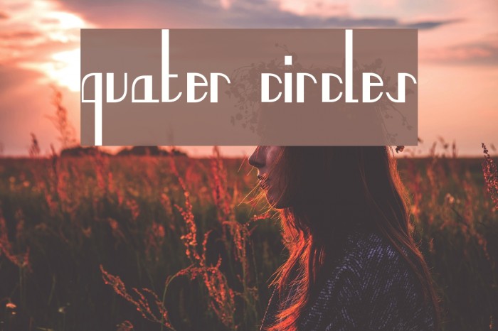 quater circles Font examples