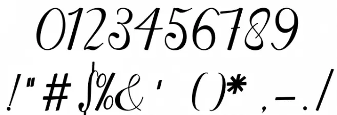 queenly Font OTHER CHARS