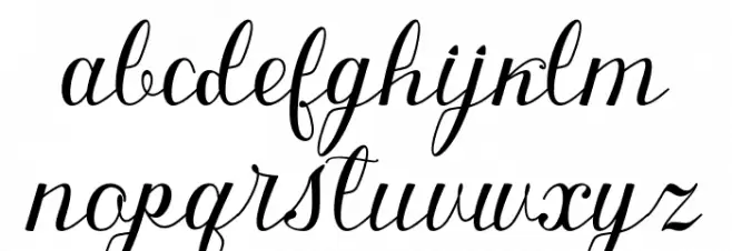 queenly フォント 小文字