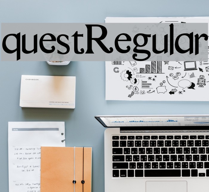 questRegular Font examples