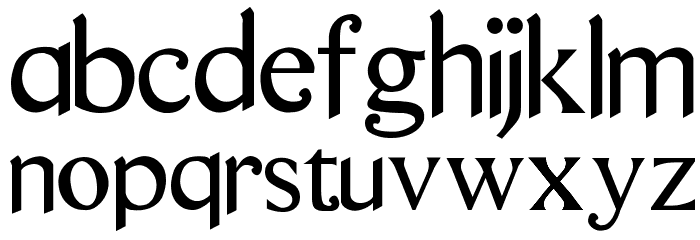 questRegular Font LOWERCASE
