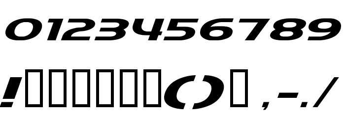 quick express Font OTHER CHARS