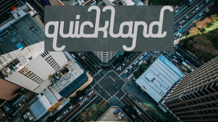 quickland Font examples