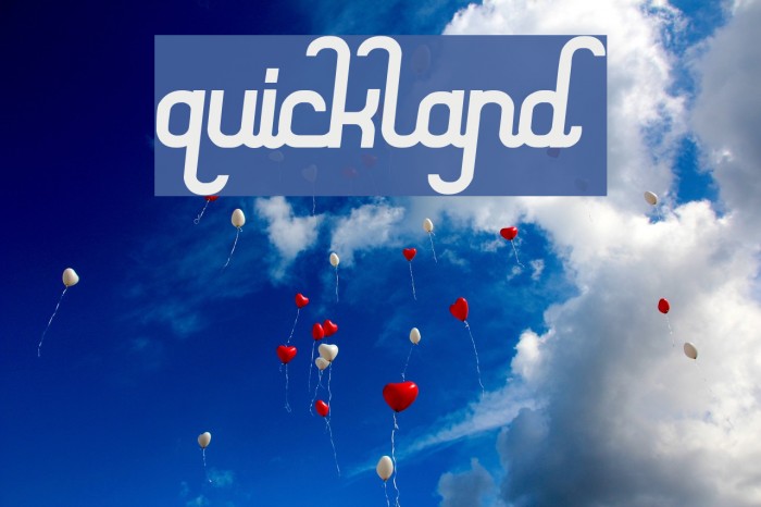 quickland Font examples