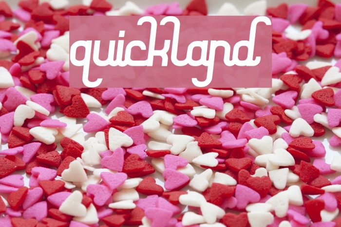 quickland Font examples