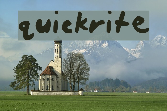 quickrite Font examples
