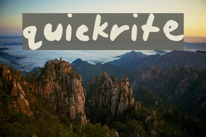 quickrite Font examples