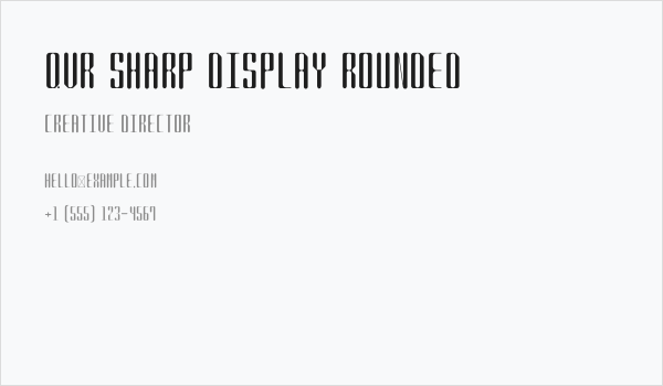 QVR Sharp Display Rounded Business Card