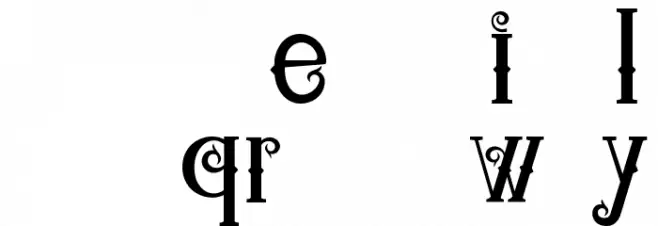 QWERLY خط أحرف صغيرة