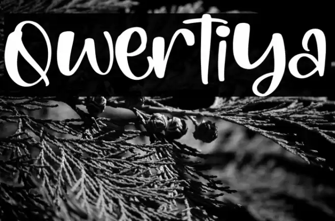 Qwertiya Font examples