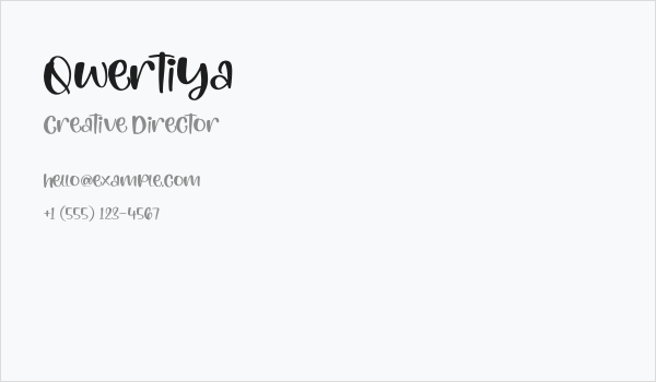 Qwertiya Business Card