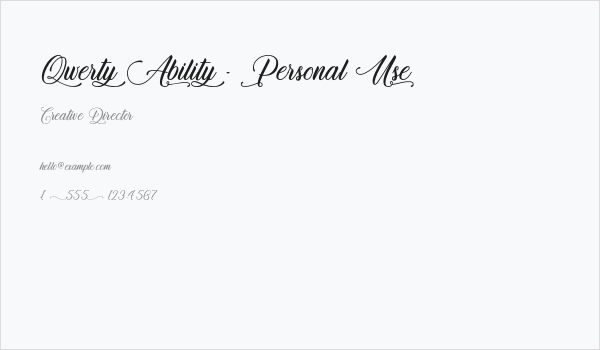 Qwerty Ability - Personal Use Business Card