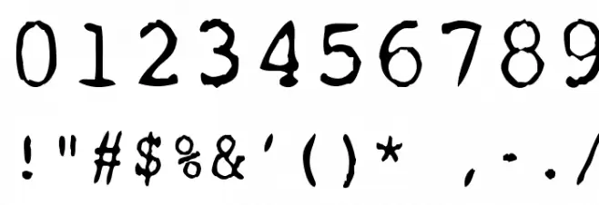 Qwerty Font OTHER CHARS