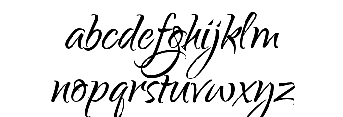Qwigley Font LOWERCASE