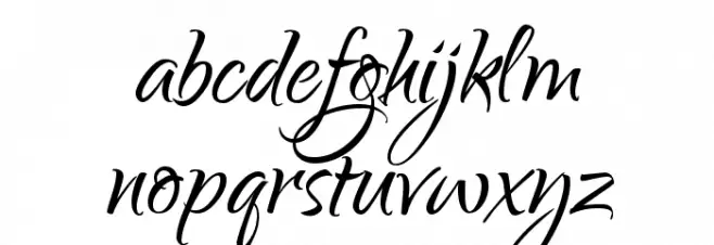 Qwigley Schriftart Kleinbuchstaben