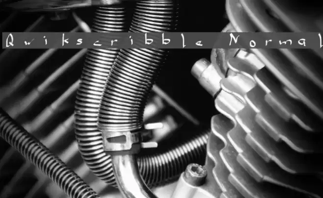 Qwikscribble Normal Font examples