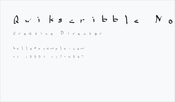 Qwikscribble Normal Business Card