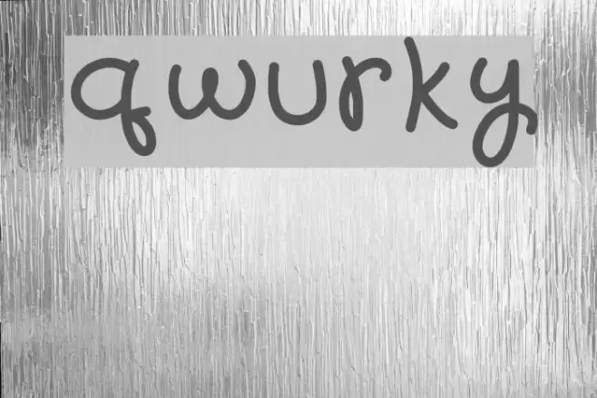 qwurky Font examples
