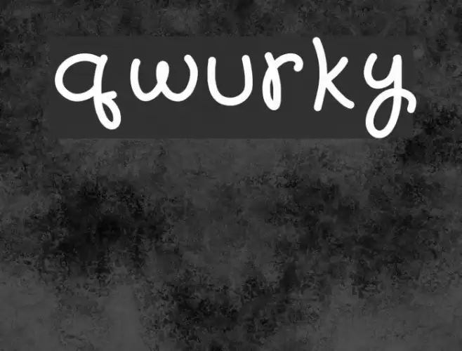 qwurky Font examples
