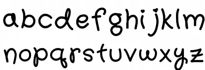qwurky Schriftart Kleinbuchstaben