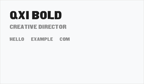 qxi Bold Business Card