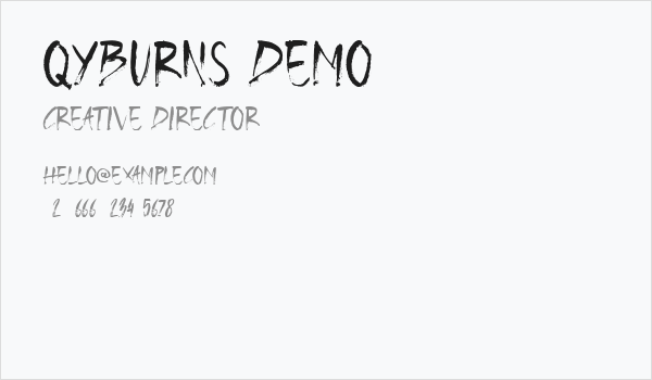 Qyburns Demo Business Card