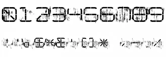 R-2014 Eroded フォント その他の文字