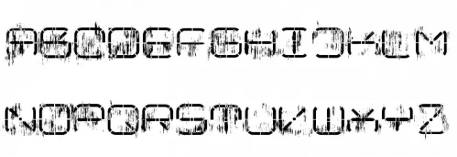 R-2014 Eroded Schriftart Groß