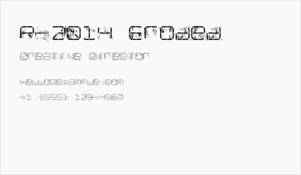 R-2014 Eroded Business Card