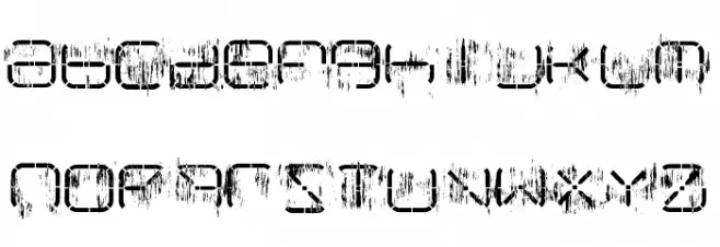 R-2014 Eroded フォント 小文字