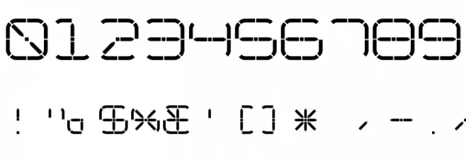 R-2014 Font OTHER CHARS