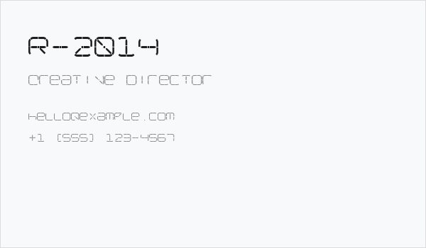 R-2014 Business Card