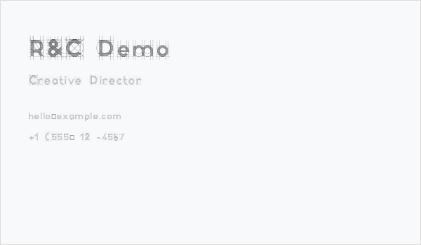 R&C Demo Business Card