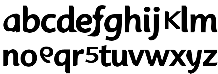 Rövpåle Tjock Font LOWERCASE