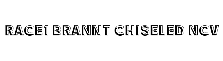 RACE1 Brannt Chiseled NCV Font