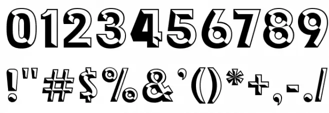 RACE1 Brannt Chiseled NCV Font OTHER CHARS